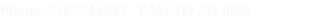 Phone: 319 234-6853   FAX: 319 234-0205