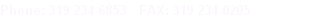 Phone: 319 234-6853   FAX: 319 234-0205